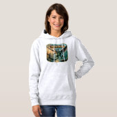 Owligator Illustration – Owl Alligator Funny Scary Hoodie (Voorkant volledig)