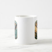 Owligator Illustration – Owl Alligator Funny Scary Koffiemok (Center)