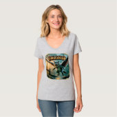 Owligator Illustration – Owl Alligator Funny Scary T-shirt (Voorkant volledig)