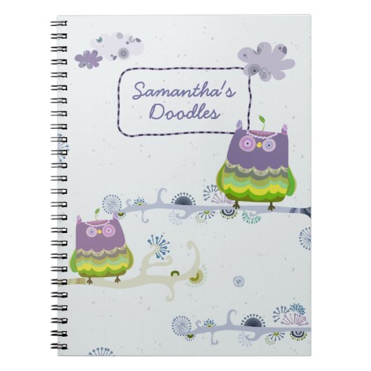 Owlish Doodles-Notitieboek Notitieboek (Voorkant)