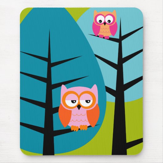 owls 4 Mousepad Muismat (Voorkant)