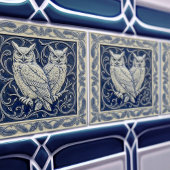 Owls Arts & Crafts Wall Decor Tegeltje