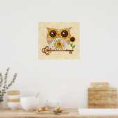 Owl's Autumn Song Poster Art Print (Keuken)