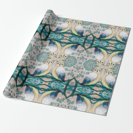 OWLS BIRDS CADEAUPAPIER (Uitgerold)