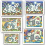 OWLS EN CATS, LANDBOUWKITTEN-STICKERS STICKER (Voorkant)