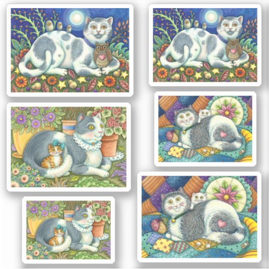 OWLS EN CATS, LANDBOUWKITTEN-STICKERS STICKER (Voorkant)
