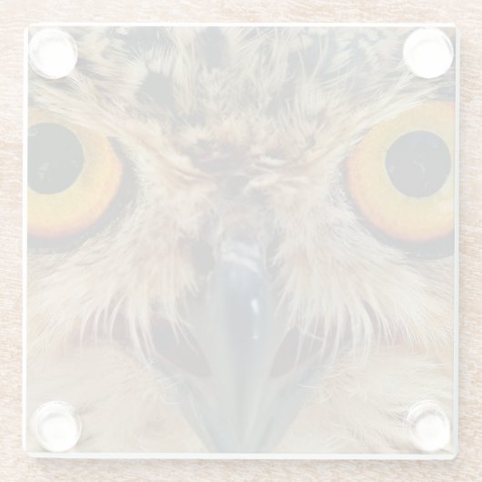 Owls Eyes Glazen Onderzetter (Achterkant)