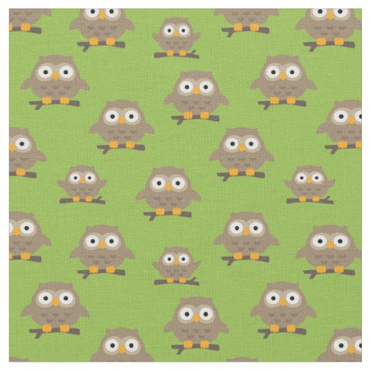 Owls Fabric Stof (Close Up)