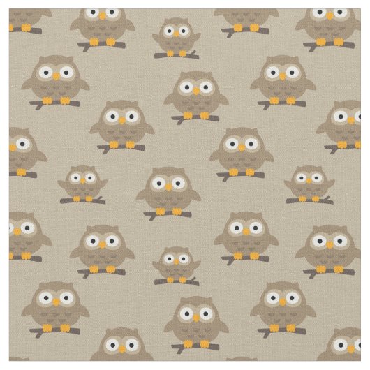 Owls Fabric Stof (Close Up)
