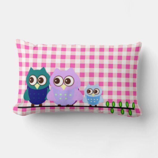 Owls Family American Mojo Pillow Kussen (Voorkant)