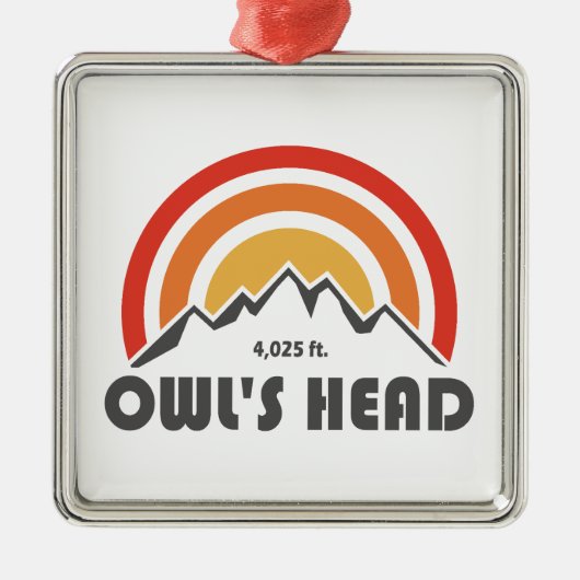 Owl's Head New Hampshire Metalen Ornament (Voorkant)