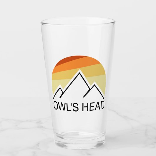 Owl's Head New Hampshire Retro Glas (Voorkant)