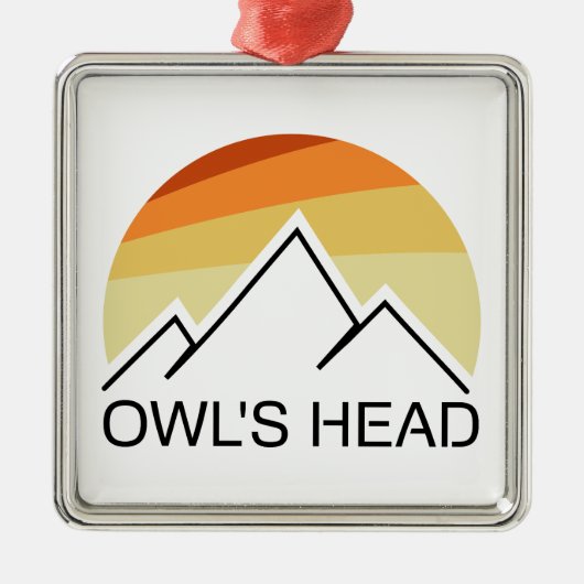 Owl's Head New Hampshire Retro Metalen Ornament (Voorkant)