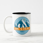Owl's Head New Hampshire Stars Moon Tweekleurige Koffiemok (Links)
