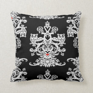 Owl's holle zwarte kussen