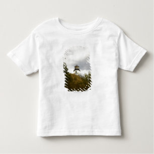 Owl's hoofdvuurtoren op een dag van de wolken kinder shirts