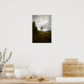 Owl's hoofdvuurtoren op een dag van de wolken poster (Keuken)