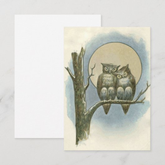  owls illustratie bedankkaart (Voorkant / Achterkant)