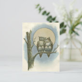 owls illustratie briefkaart (Staand voorkant)