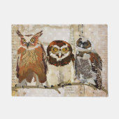 OWLS IN EEN ROW-deurmat Deurmat (Voorkant)