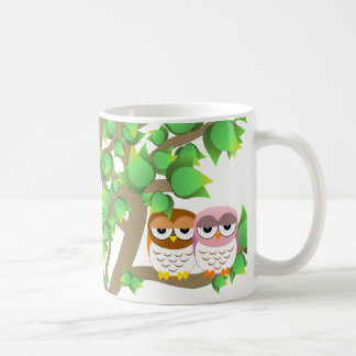 Owls in tree koffiemok
