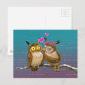 Owls Kiss Briefkaart (Voorkant / Achterkant)