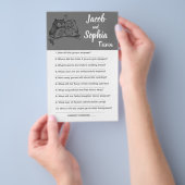 OWLS LOVE, BRIDE & GROOM TRIVIA SHOWER GAME KAART (Hand)