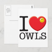Owls Love Briefkaart (Voorkant / Achterkant)