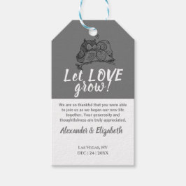 Owls Love Let Love Grow Weduwsgunst Cadeaulabel