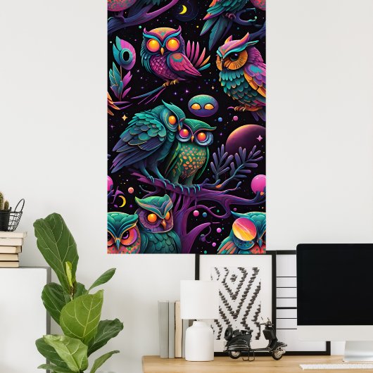 Owls of a Feather Poster (Thuiskantoor)