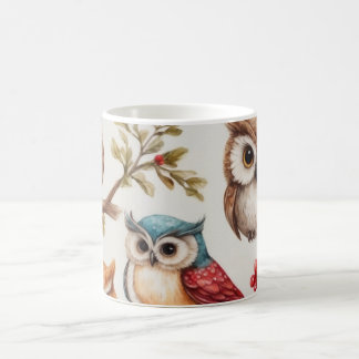 Owls on a Branch IV Koffiemok