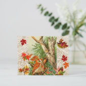 OWLS ONDER DALLEN IN WOODLAND BRIEFKAART (Staand voorkant)