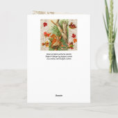 OWLS ONDER DALLEN IN WOODLAND FEESTDAGEN KAART (Achterkant)