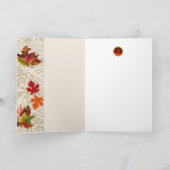 OWLS ONDER DALLEN IN WOODLAND FEESTDAGEN KAART (Binnen)