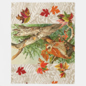 OWLS ONDER DALLEN IN WOODLAND FLEECE DEKEN (Voorkant)