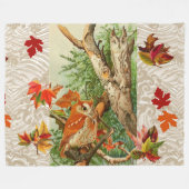 OWLS ONDER DALLEN IN WOODLAND FLEECE DEKEN (Voorkant (Horizontaal))