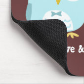 Owls Wedding Bride and Groom Cute Passen getrouwd Muismat (Hoek)