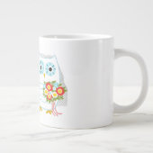 Owls Wedding Bride and Groom Pas getrouwd Couple Grote Koffiekop (Rechts)