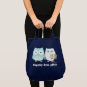 Owls Wedding - Cute Pas getrouwd Bride and Groom Tote Bag (Voorkant (product))