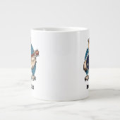 Owlways On My Mind Rock & Roll Guitar Owl Cartoon Grote Koffiekop (Voorkant)