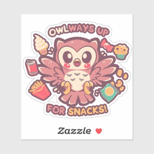 OWLways voor snacks Sticker (Vel)