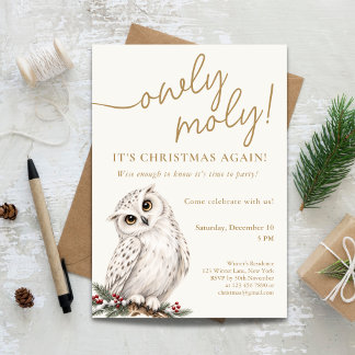 Owly Moly Kerstfeestje Kaart