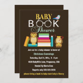 Owly Species Baby shower Invitation Kaart (Voorkant / Achterkant)