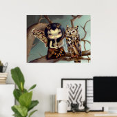 Owlyn ART PRINT owl fairy fantasy (Thuiskantoor)