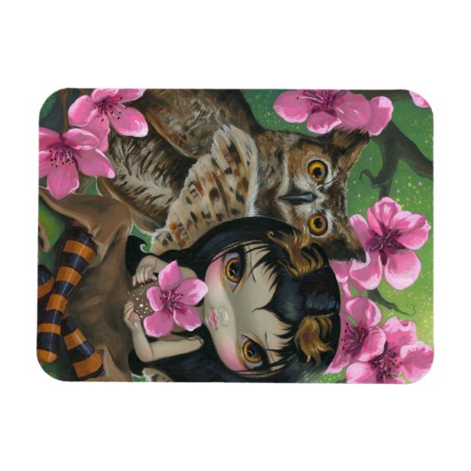 "Owlyn in de lente" Flex Magnet Magneet (Horizontaal)