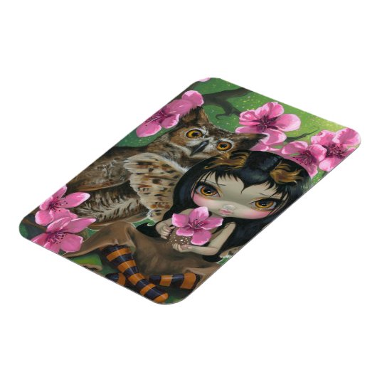 "Owlyn in de lente" Flex Magnet Magneet (Linkerzijde)