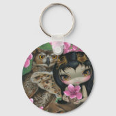 "Owlyn in de lente" Sleutelhanger (Voorkant)