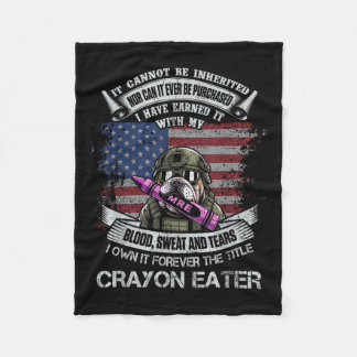 Own Forever The Title Crayon Eater Flag Military Fleece Deken