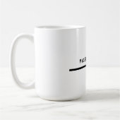 Own Name Decorative Chic Plain Simple Black White Koffiemok (Links)