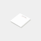 Own Name Decorative Chic Plain Simple Black White Post-it® Notes (Schuin)